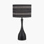 Llora Matt Black Metal Curved Table Lamp Base