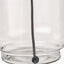 Josie Clear Glass and Antique Brass Metal Table Lamp Base with Harry 30cm Ivory Cotton Mix Cylinder Lampshade