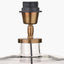 Josie Clear Glass and Antique Brass Metal Table Lamp Base with Coast 35cm Cream Calico Tapered Lampshade