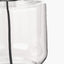 Josie Clear Glass and Antique Brass Metal Table Lamp Base with Lino 30cm Black Self Lined Linen Cylinder Lampshade