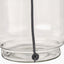 Josie Clear Glass and Antique Brass Metal Table Lamp Base with Lino 30cm White Self Lined Linen Cylinder Lampshade