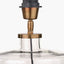 Josie Clear Glass and Antique Brass Metal Table Lamp Base with Lino 30cm White Self Lined Linen Cylinder Lampshade