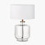 Josie Clear Glass and Antique Brass Metal Table Lamp Base