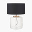 Josie Clear Glass and Antique Brass Metal Large Table Lamp Base