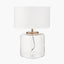 Josie Clear Glass and Antique Brass Metal Large Table Lamp Base