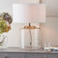 Josie Clear Glass and Antique Brass Metal Large Table Lamp Base