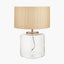 Josie Clear Glass and Antique Brass Metal Large Table Lamp Base