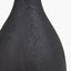 Corella Black Mango Wood Curved Table Lamp Base with Izara 40cm Ocean Blue Ikat Patterned Mushroom Pleat Tapered Lampshade