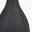 Corella Black Mango Wood Curved Table Lamp Base with Izara 40cm Red Ikat Patterned Mushroom Pleat Tapered Lampshade