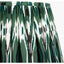 Corella Black Mango Wood Curved Table Lamp Base with Izara 40cm Racing Green Ikat Patterned Mushroom Pleat Tapered Lampshade