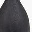 Corella Black Mango Wood Curved Table Lamp Base with Floressa 40cm Red Floral Patterned Mushroom Pleat Tapered Lamp Shade