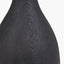 Corella Black Mango Wood Curved Table Lamp Base with Lino 40cm White Self Lined Linen Cylinder Lampshade