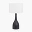 Corella Black Mango Wood Curved Table Lamp Base