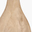 Corella Natural Mango Wood Curved Table Lamp Base with Floressa 40cm Red Floral Patterned Mushroom Pleat Tapered Lamp Shade