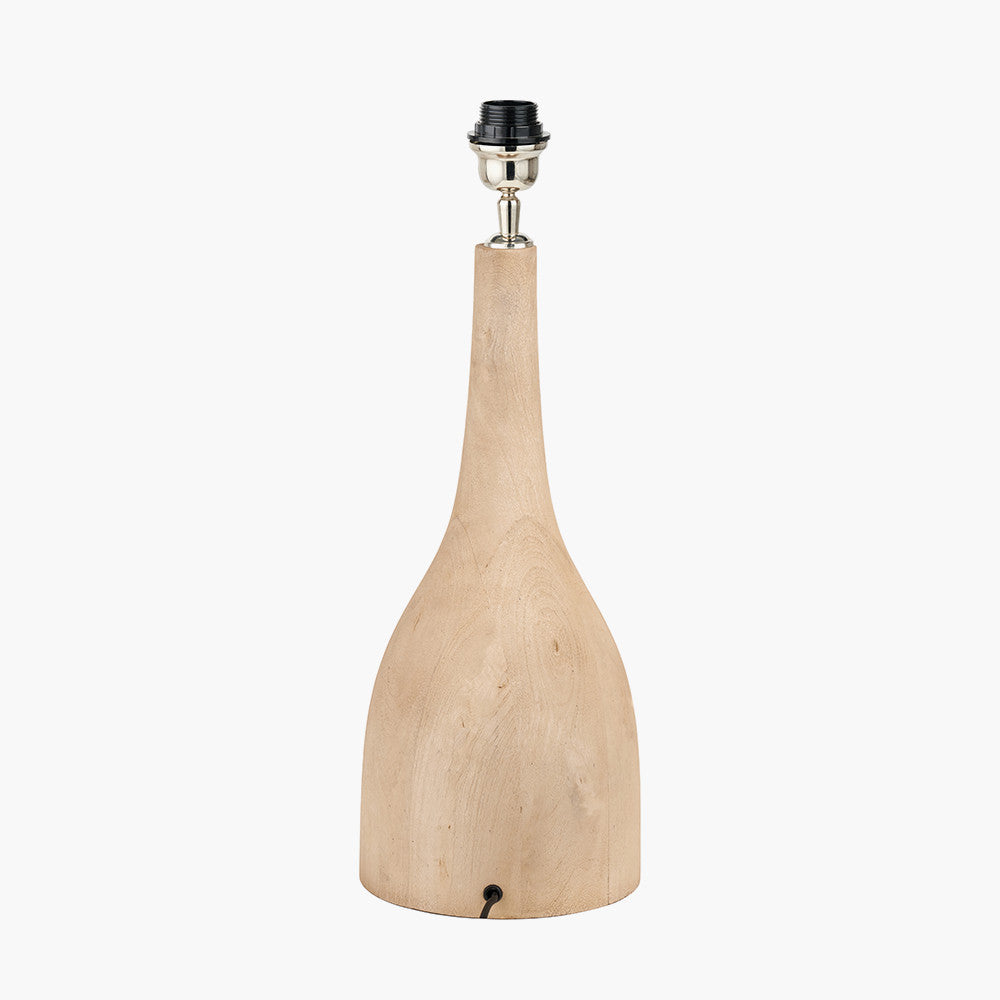Corella Natural Mango Wood Curved Table Lamp Base