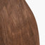 Corella Chocolate Brown Mango Wood Curved Table Lamp Base with Edward 40cm Natural Linen Cylinder Lampshade