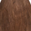 Corella Chocolate Brown Mango Wood Curved Table Lamp Base with Edward 40cm Natural Linen Cylinder Lampshade