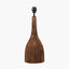 Corella Chocolate Brown Mango Wood Curved Table Lamp Base with Lino 40cm Cinnamon Self Lined Linen Cylinder Lampshade