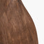 Corella Chocolate Brown Mango Wood Curved Table Lamp Base with Lino 40cm White Self Lined Linen Cylinder Lampshade