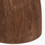 Corella Chocolate Brown Mango Wood Curved Table Lamp Base with Lino 40cm White Self Lined Linen Cylinder Lampshade