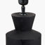 Koa Black Mango Wood Contemporary Table Lamp Base with Lino 35cm Black Self Lined Linen Cylinder Lampshade
