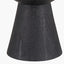 Koa Black Mango Wood Contemporary Table Lamp Base with Lino 35cm Black Self Lined Linen Cylinder Lampshade