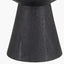 Koa Black Mango Wood Contemporary Table Lamp Base with Lino 35cm Cinnamon Self Lined Linen Cylinder Lampshade