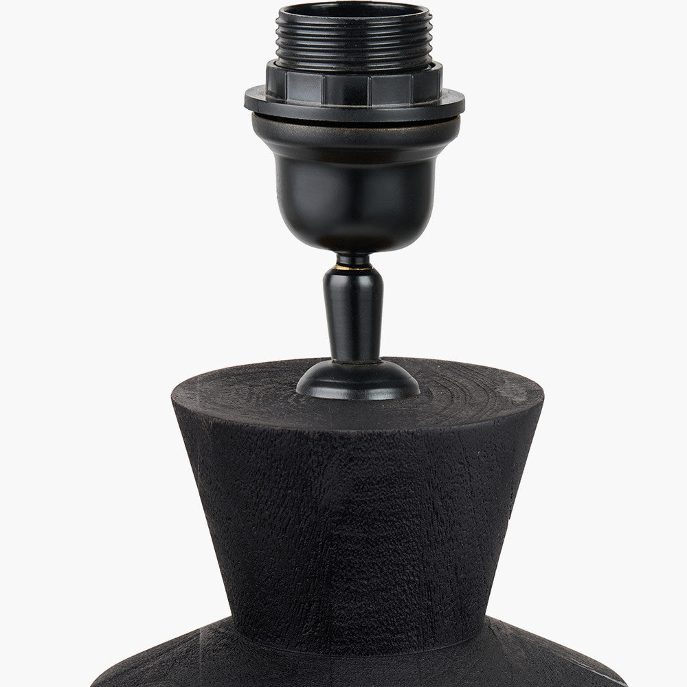 Koa Black Mango Wood Contemporary Table Lamp Base
