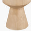 Koa Natural Mango Wood Contemporary Table Lamp Base with Edward 35cm Natural Linen Cylinder Lampshade