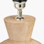 Koa Natural Mango Wood Contemporary Table Lamp Base with Edward 35cm Pistachio Green Linen Cylinder Lampshade