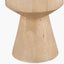 Koa Natural Mango Wood Contemporary Table Lamp Base with Lino 35cm White Self Lined Linen Cylinder Lampshade