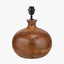 Kiah Brown Oiled Finish Mango Wood Round Table Lamp Base