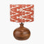 Kiah Brown Oiled Finish Mango Wood Round Table Lamp Base