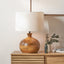Kiah Brown Oiled Finish Mango Wood Round Table Lamp Base