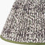 Kiah Natural Mango Wood Round Table Lamp Base with Ornella 45cm Green Floral Design Mushroom Pleat Empire Lamp Shade