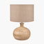 Kiah Natural Mango Wood Round Table Lamp Base