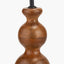 Nyari Brown Oiled Finish Mango Wood 3 Ball Design Table Lamp Base with Izara 40cm Lilac Ikat Patterned Mushroom Pleat Tapered Lampshade