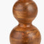 Nyari Brown Oiled Finish Mango Wood 3 Ball Design Table Lamp Base with Izara 40cm Lilac Ikat Patterned Mushroom Pleat Tapered Lampshade
