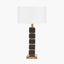 Maximo Matt Black and Antique Brass Cube Design Table Lamp Base