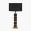Maximo Matt Black and Antique Brass Cube Design Table Lamp Base