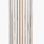 Ciara Clear Glass and Antique Brass Metal Table Lamp Base with Lino 35cm Cinnamon Self Lined Linen Cylinder Lampshade