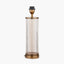 Ciara Clear Glass and Antique Brass Metal Table Lamp Base
