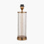 Ciara Clear Glass and Antique Brass Metal Table Lamp Base