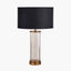 Ciara Clear Glass and Antique Brass Metal Table Lamp Base