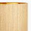 Ciara Clear Glass and Antique Bronze Metal Table Lamp Base with Stellan 35cm Gold Slubbed Silk Mix Gold Lined Cylinder Lampshade