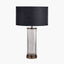 Ciara Clear Glass and Antique Bronze Metal Table Lamp Base