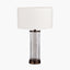 Ciara Clear Glass and Antique Bronze Metal Table Lamp Base