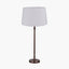 Piero Antique Bronze Metal Candlestick Table Lamp Base with Winston 35cm White Handloom Tapered Lampshade