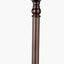 Piero Antique Bronze Metal Candlestick Table Lamp Base with Vienna 35cm Black Chevron Mushroom Pleat Lampshade