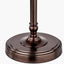 Piero Antique Bronze Metal Candlestick Table Lamp Base with Vienna 35cm Black Chevron Mushroom Pleat Lampshade